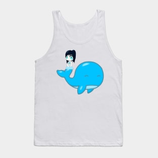 Whale Chibi Girl Tank Top